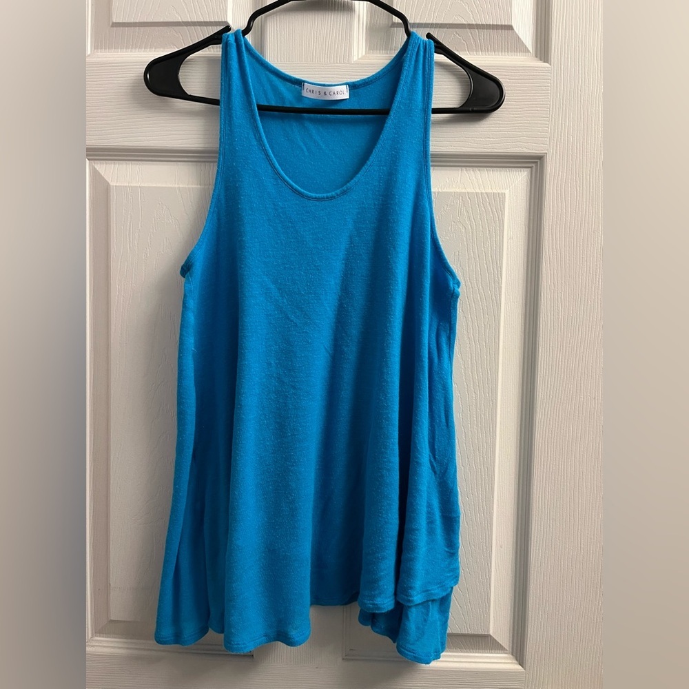 Chris & Carol Vibrant Blue Tank Top Large
